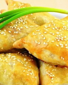 Самса с курицей и грибами