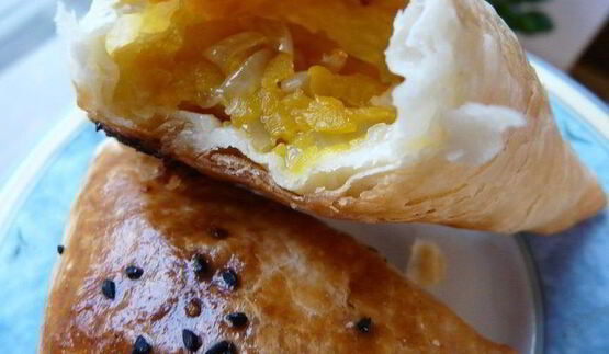 слоеная самса с тыквой