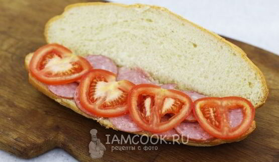 сэндвич с колбасой