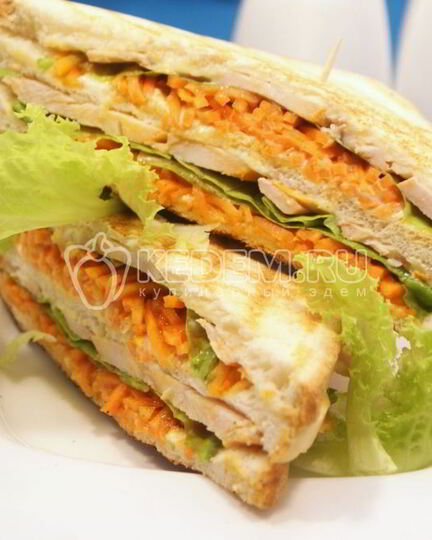 Рецепт сэндвича с копченой курицей