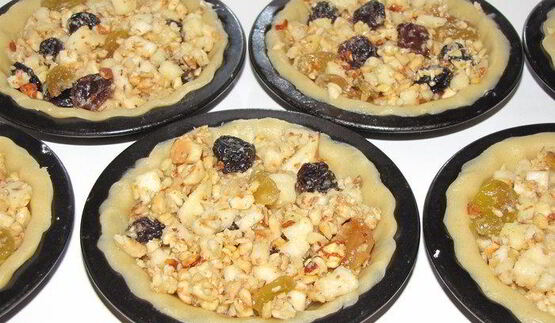 бельгийские тарталетки с фруктово-ореховой начинкой