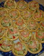 Салатик из креветок в тарталетках