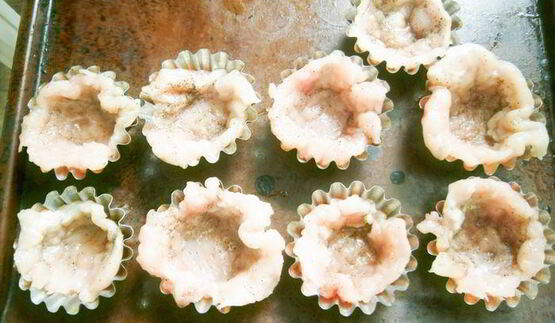 тарталетки из куриного филе с сочной начинкой