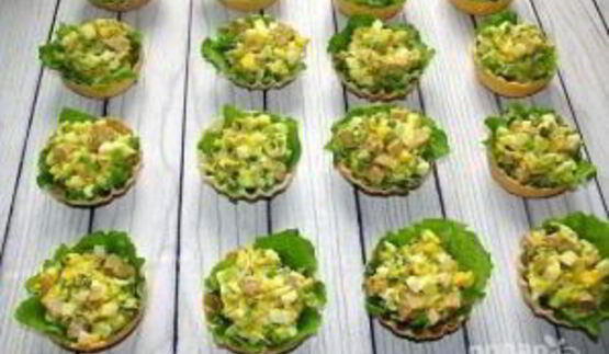 тарталетки из печени трески