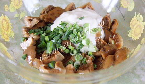 тарталетки с грибами