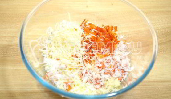 тарталетки с крабовым салатом