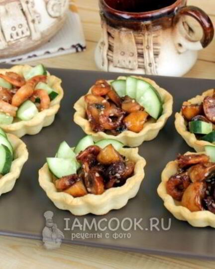Рецепт тарталеток с креветками