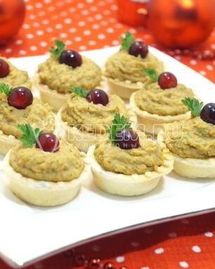 Тарталетки с паштетом из фасоли