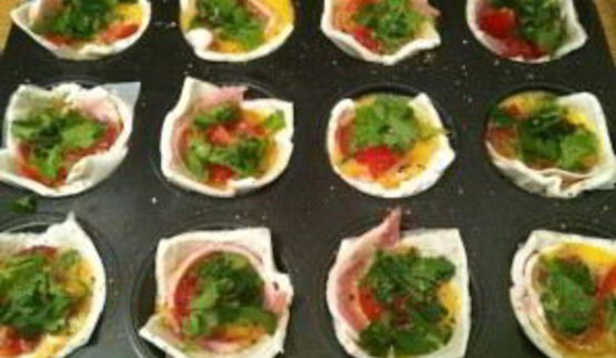 тарталетки с сыром и яйцом