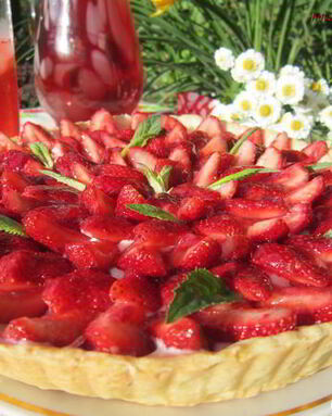 Клубничный тарт с заварным кремом