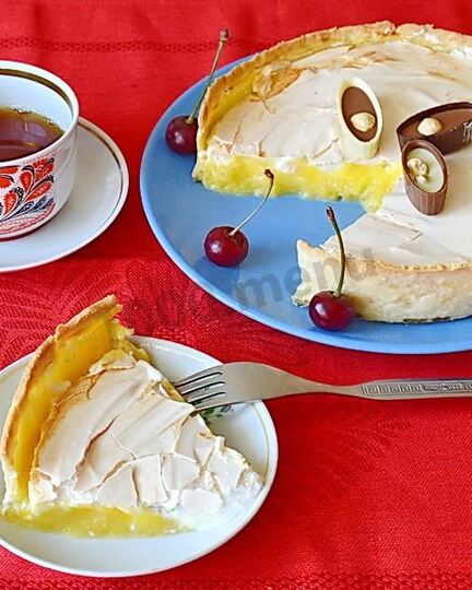 Рецепт лимонного тарта с меренгоя