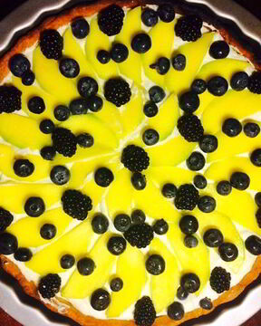 Манговый тарт с маскарпоне