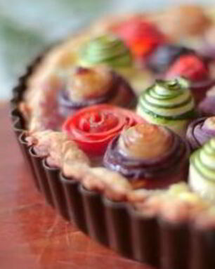 Овощной тарт с рикоттой Мозаика