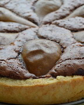 Шоколадно-грушевый тарт