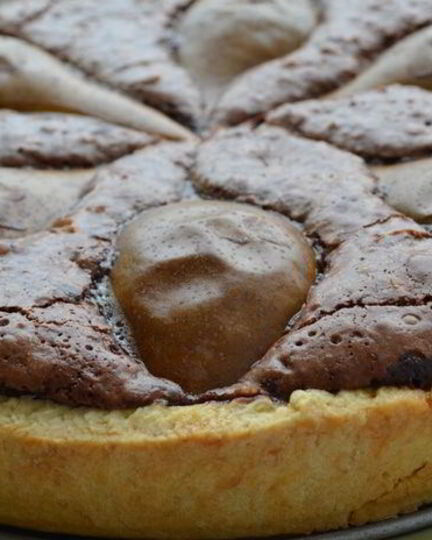 Рецепт шоколадна-грушевого тарт