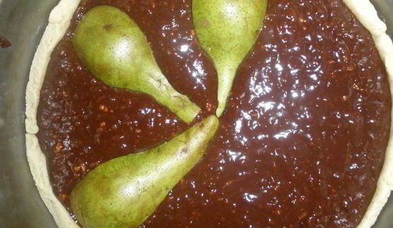 шоколадно-грушевый тарт