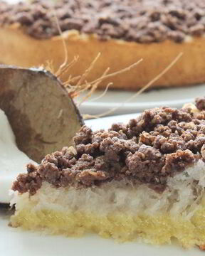 Шоколадно-кокосовый тарт