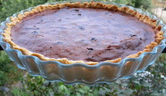 тарт с дынной пастилой и шоколадом