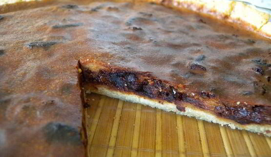 тарт с дынной пастилой и шоколадом