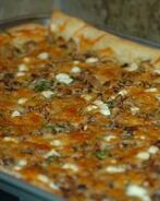 Тарт с грибами и козьим сыром