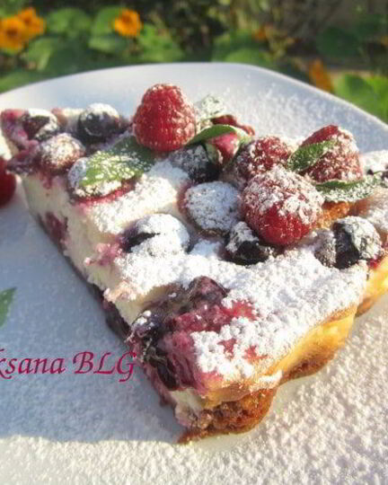 Рецепт тарта ягодно-творожный