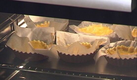 тарты с раковыми шейками и зеленью