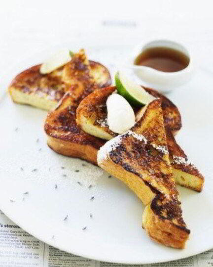 Рецепт французских тостов с чернично-лимонной начинкой