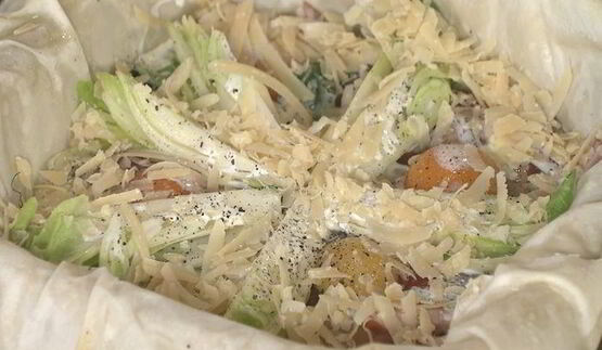 королевская яичница на тесте фило