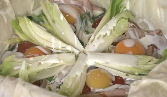 королевская яичница на тесте фило