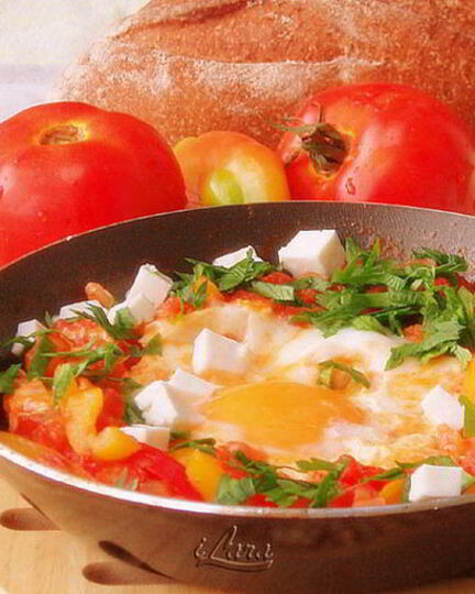 Рецепт шакшуки с сыром фета