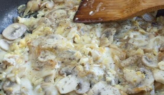 яичница с грибами