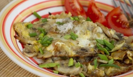 яичница с грибами