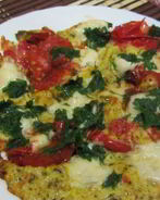 Яичница с моцареллой