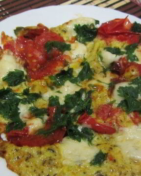 Яичница с моцареллой