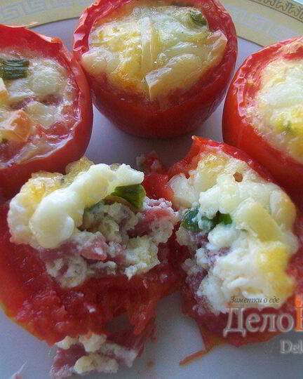 Рецепт яичницы в томатах в духовке