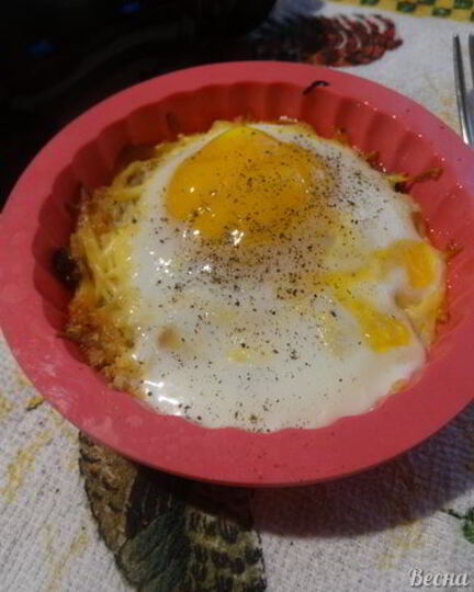 Рецепт запечённой глазуньи с вялеными томатами