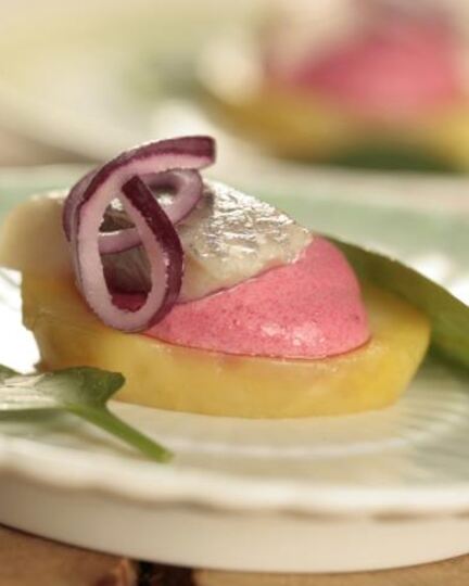 Рецепт закуски из картофеля с сельдью