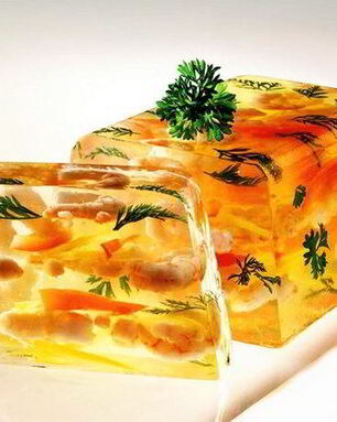 Заливное из креветок