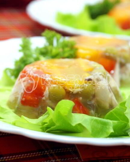 Рецепт заливного из курицы праздничное