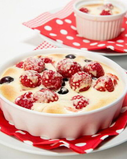 Рецепт запеченного сабайона с ягодами