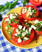 Жареные помидоры с сыром