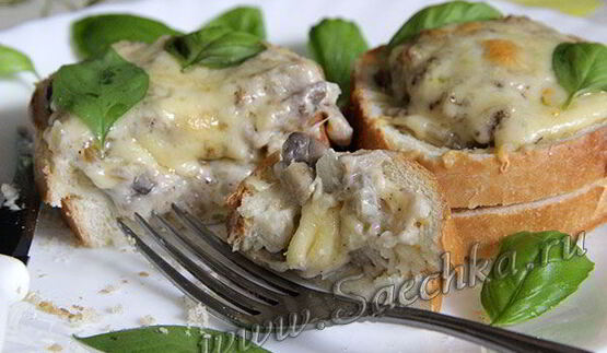 быстрый жульен с грибами без кокотниц