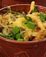 Грибной жульен с кальмарами в духовке