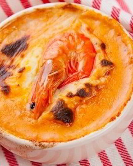 Рецепт жульена с креветками и грибами