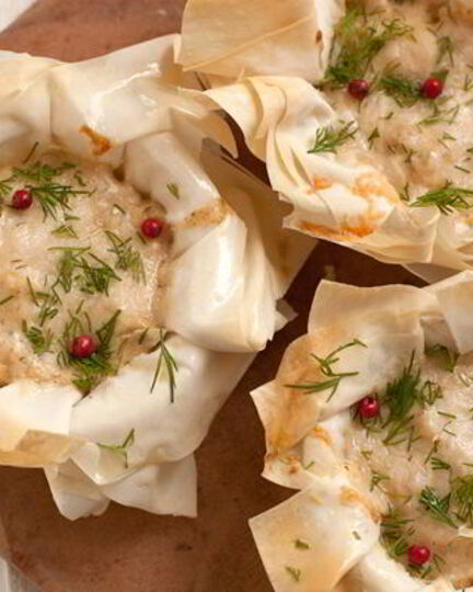 Рецепт жульена с курицей в тесте фило