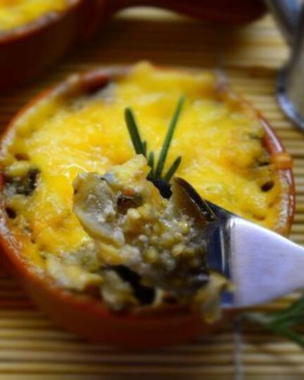 Рецепт жульена с вешенками и баклажанами