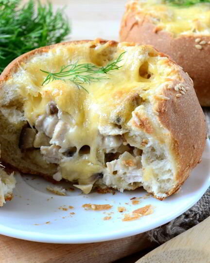 Рецепт жульена в булочках