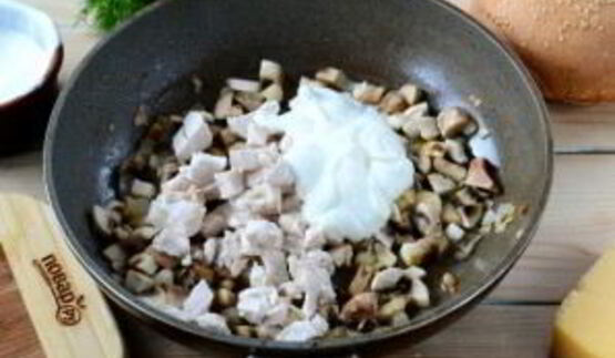 жульен в булочках