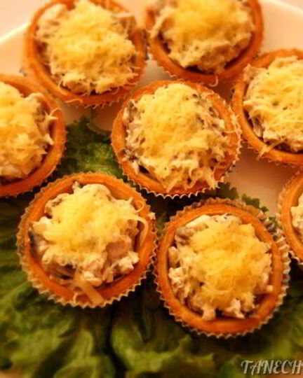 Рецепт жульена в тарталеткаха