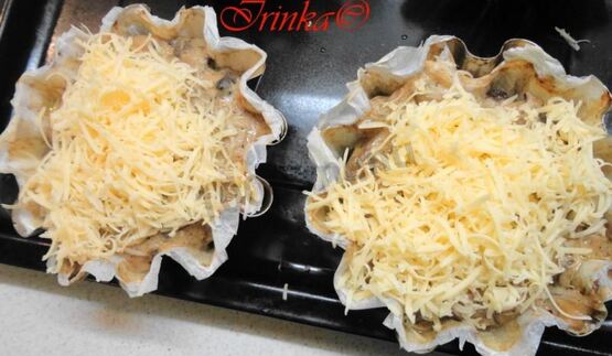 жюльен оригинальный в мясных корзиночках